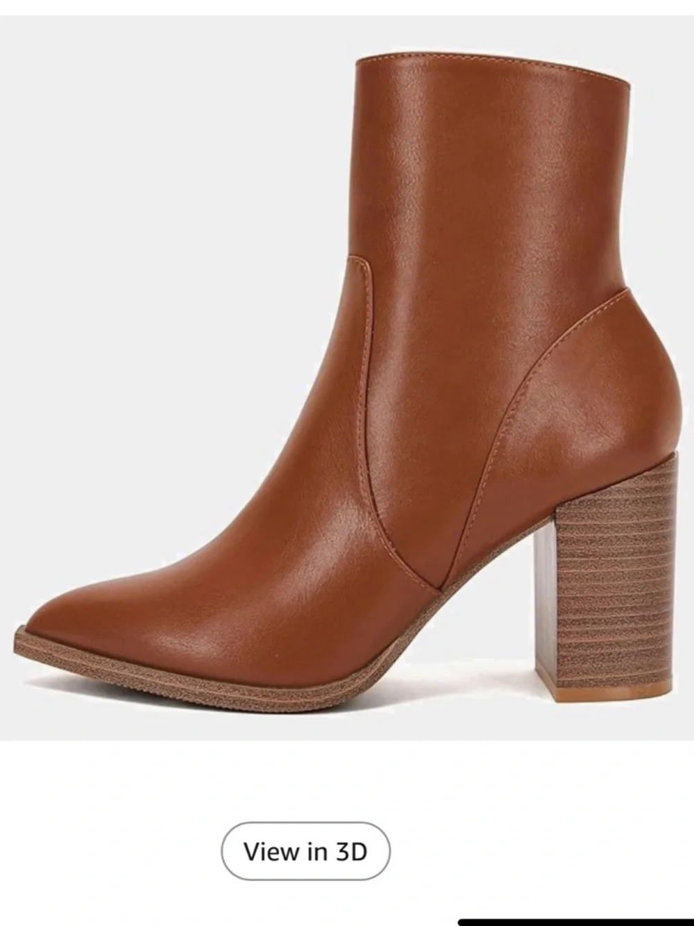Women's Tan Leather Ankle Booties